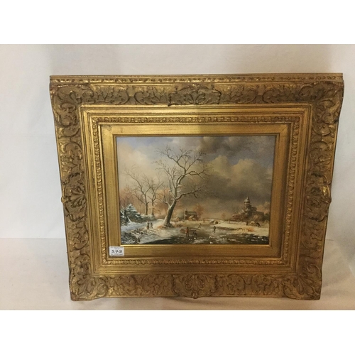 272 - PAIR OF WINTER SCENES PAINTED ON BOARD BY ADRIAN NORLEY IN GILT FRAMES WITH CERTIFICATE OF AUTHENTIC... 