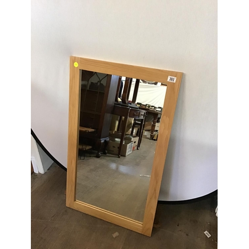 393 - MODERN WOODEN FRAMED WALL MIRROR
24 X 39.5