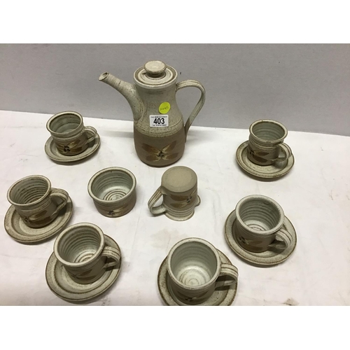 403 - STUDIO POTTERY COFFEE SET