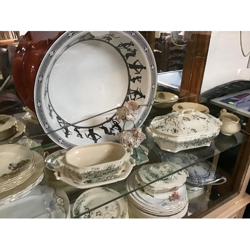 405 - LARGE QTY OF CHINA TO INCLUDE CHAMBER POT, WASH BOWLS ETC