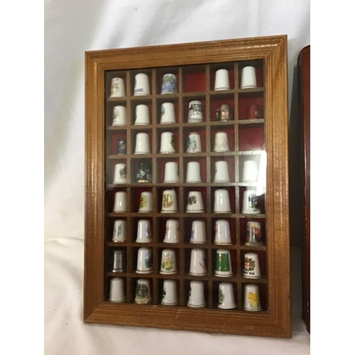 262 - 4 SMALL WALL HANGING COLLECTORS CABINETS OF THIMBLES