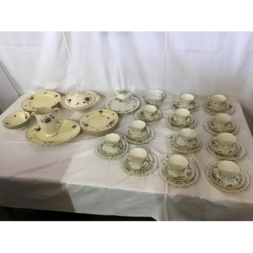 266 - BOX OF ANTIQUE CHINA TO INCLUDE TEA SET