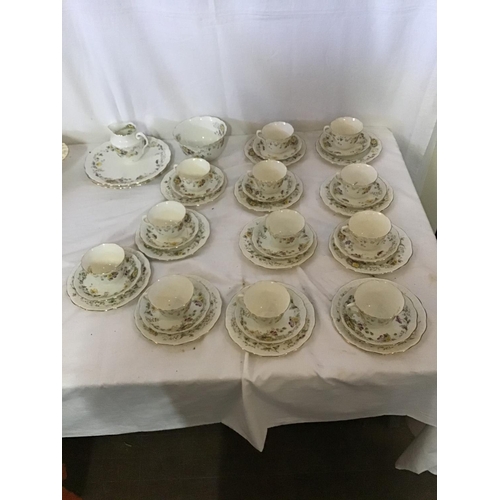 266 - BOX OF ANTIQUE CHINA TO INCLUDE TEA SET