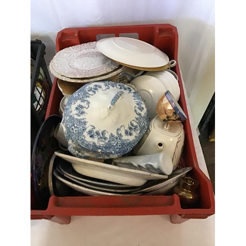 269 - 2 CRATES OF ASSORTED CERAMICS AND ORNAMENTS