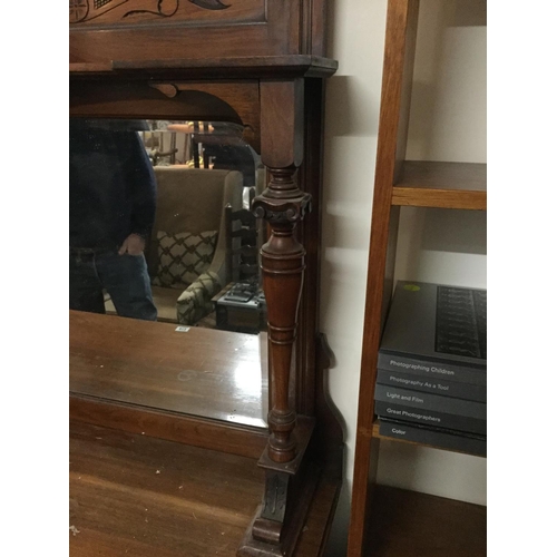 412 - EDWARDIAN MAHOGANY MIRROR BACK SIDEBOARD 6 DRAWERS TO BASE
L 53