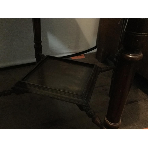 438 - EDWARDIAN STRETCHERED WINDOW TABLE