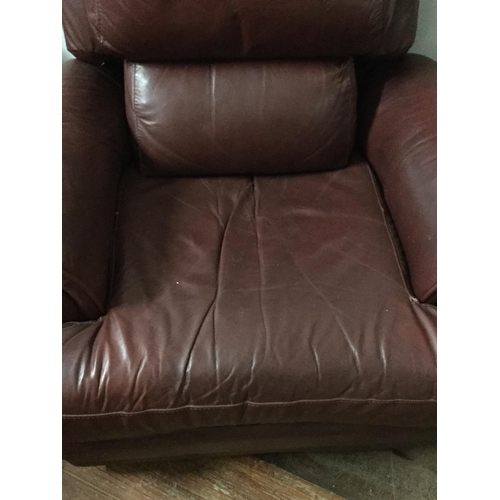 441 - LEATHER RECLINING ARMCHAIR