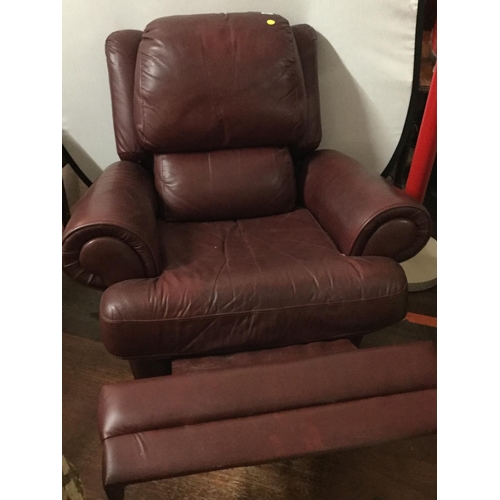 441 - LEATHER RECLINING ARMCHAIR