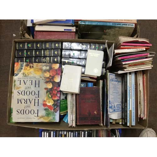 537 - 9 BOXES OF BOOKS AND CD'S