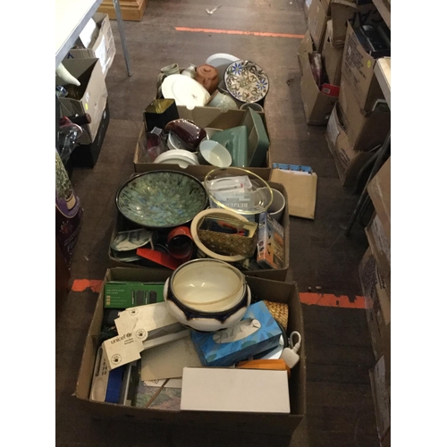 561 - 4 BOXES OF CHINA POTTERY ETC