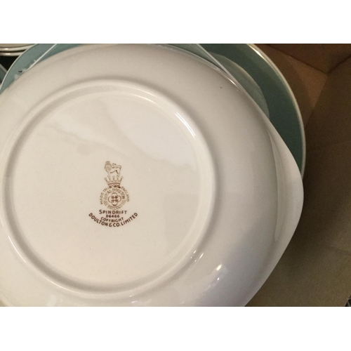 576 - 2 BOXES OF CHINA TO INCLUDE ROYAL WORCESTER DINNER SERVICE AND A ROYAL DOULTON DINNER SERVICE