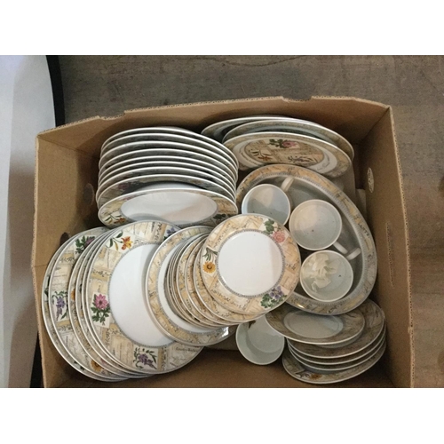 576 - 2 BOXES OF CHINA TO INCLUDE ROYAL WORCESTER DINNER SERVICE AND A ROYAL DOULTON DINNER SERVICE