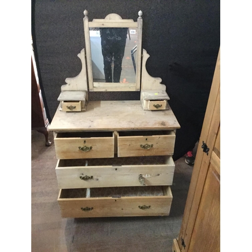 578 - STRIPPED PINE DRESSING TABLE A/F