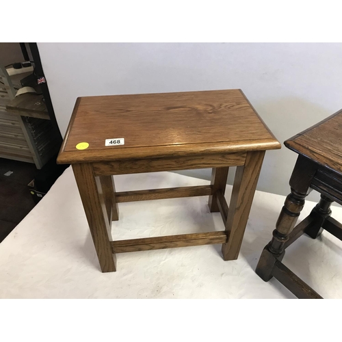 468 - 2 OAK LAMP TABLES