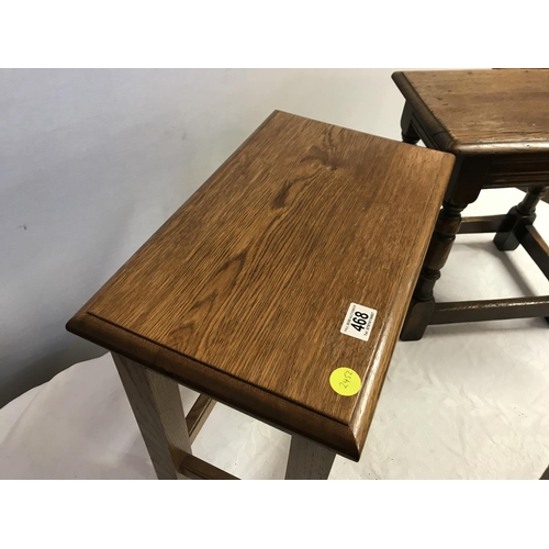 468 - 2 OAK LAMP TABLES