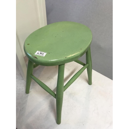 470 - MODERN 2 DRAWER BEDSIDE CHEST AND A PAINTED STOOL