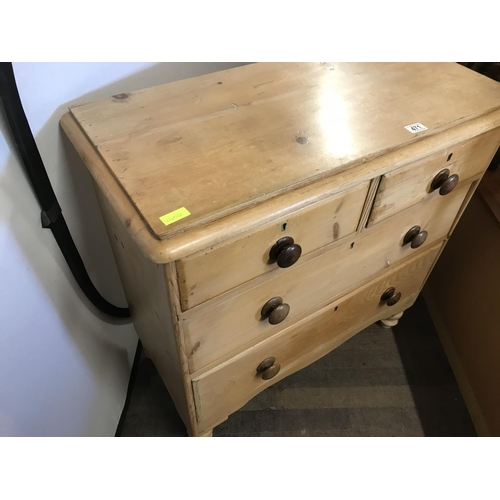 471 - VICTORIAN STRIPPED PINE 2 OVER 2 CHEST
L 36