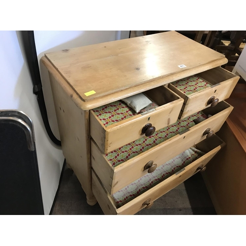 471 - VICTORIAN STRIPPED PINE 2 OVER 2 CHEST
L 36