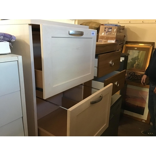 493 - MODERN BEDSIDE CHEST AND A MODERN FILING CABINET