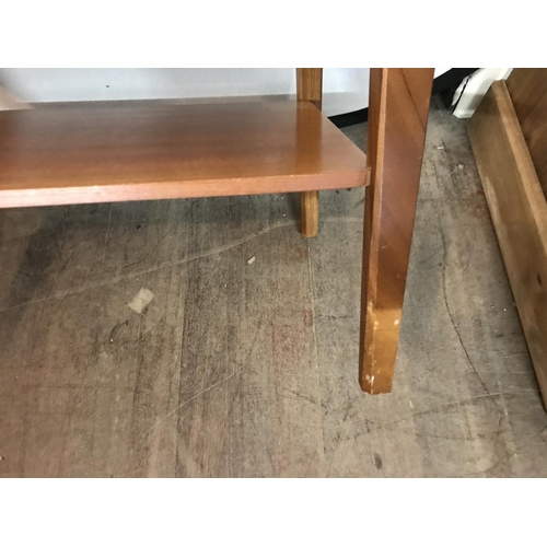 582 - RETRO TEAK 2 TIER TABLE