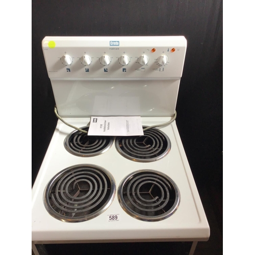 589 - CREDA HALLMARK 4 RING ELECTRIC COOKER WITH INSTRUCTIONS
H 48