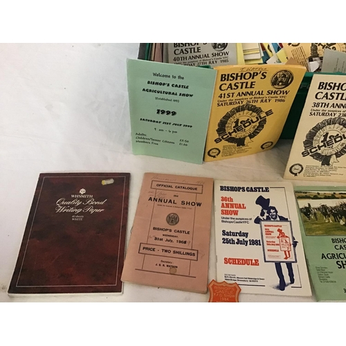 608 - CRATE OF BISHOPS CASTLE SHOW PROGRAMS