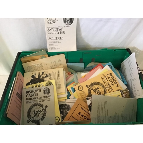 608 - CRATE OF BISHOPS CASTLE SHOW PROGRAMS