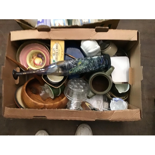 609 - 3 BOXES OF CHINA GLASS ETC