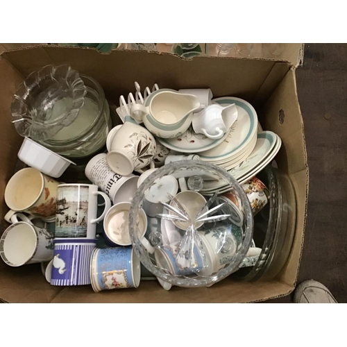 609 - 3 BOXES OF CHINA GLASS ETC