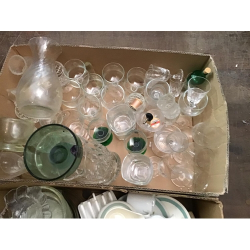 609 - 3 BOXES OF CHINA GLASS ETC