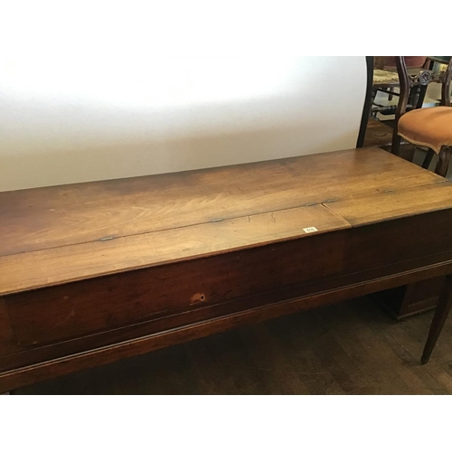 610 - EDWARDIAN MAHOGANY  PIANO TABLE - CABINET ONLY