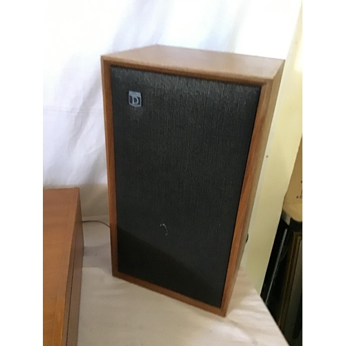 616 - DYNATRON STEREO WITH GARRARD RECORD DECK 6.300  AND 2 SPEAKERS IN TEAK CASE