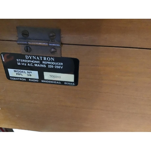 616 - DYNATRON STEREO WITH GARRARD RECORD DECK 6.300  AND 2 SPEAKERS IN TEAK CASE