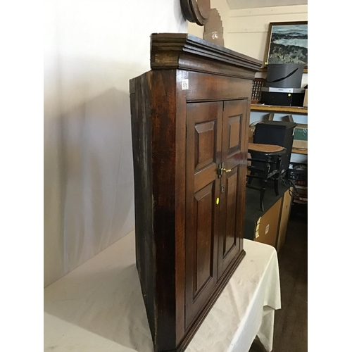 619 - EARLY OAK 2 DOOR CORNER CUPBOARD
W 36