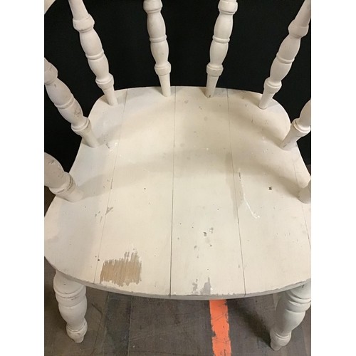 657 - PAINTED SMOKERS BOW ARMCHAIR