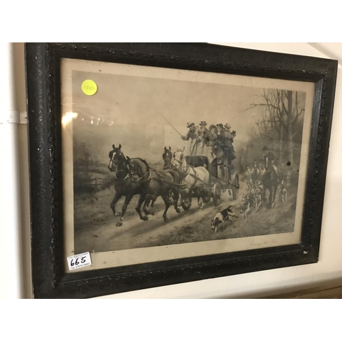 665 - 2 VICTORIAN FRAMED PRINTS