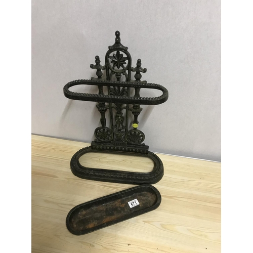 671 - CAST IRON STICK STAND
H 21