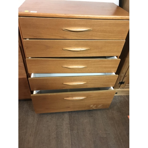 699 - 2 TEAK BEDROOM CHESTS A/F
31 X 17