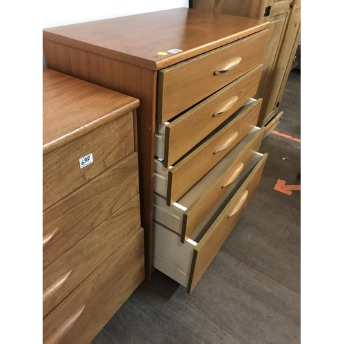 699 - 2 TEAK BEDROOM CHESTS A/F
31 X 17