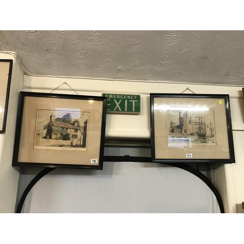 700 - 5 FRAMED PICTURES (4 SIGNED TO MARGIN)