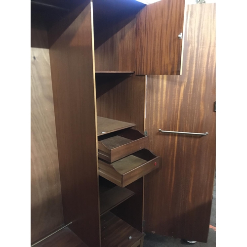 717 - VINTAGE TEAK FITTED WARDROBE
36 X 22