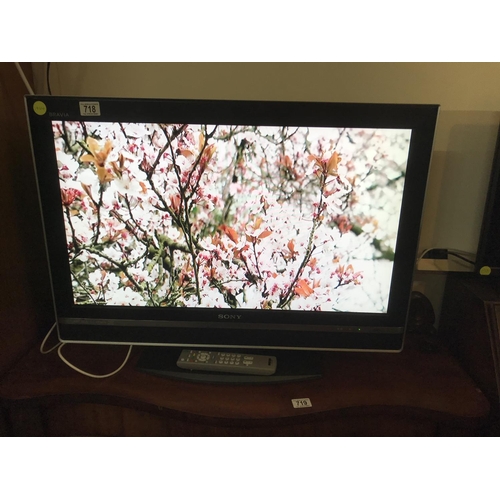 718 - SONY 32” FLAT SCREEN TV W/O