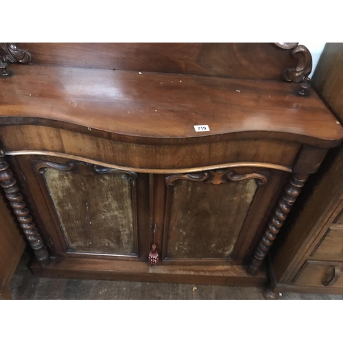 719 - VICTORIAN  MAHOGANY 2 DOOR CHIFFONIER
42 X 14