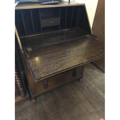 722 - OAK 3 DRAWER BUREAU
30 X 16