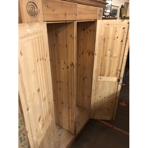 725 - LARGE OVERSIZED DOUBLE PINE WARDROBE
54 X 20