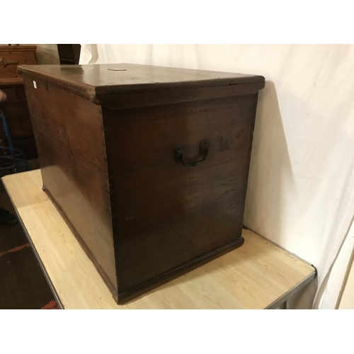 743 - VICTORIAN OAK BLANKET BOX A/F