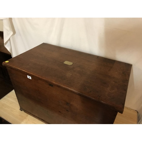 743 - VICTORIAN OAK BLANKET BOX A/F