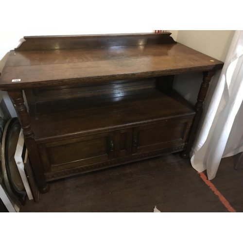 745 - EDWARDIAN OAK SERVING CABINET