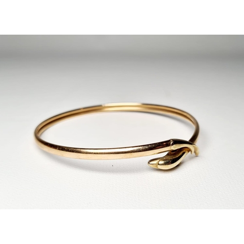 349 - 9CT GOLD DOLPHIN BANGLE