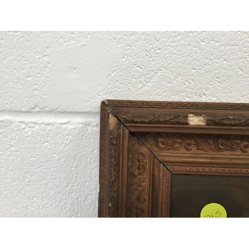 12 - VICTORIAN GILT FRAMED PRINT - LIFEBOAT AT SEA - 25